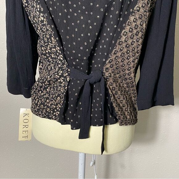 NWT Vintage Dead Stock Koret Embroidered Boho Button Front Blouse Women's Size S - Picture 2 of 16